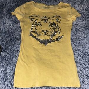 Guess Graphic Tee with Tiger Design